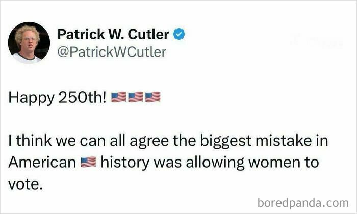 Napoleon Dynamite Wannabe Doesn’t Think Women Should Have Voting Rights