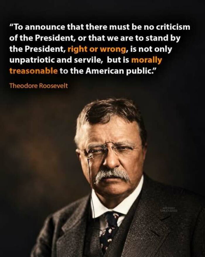 Theodore Roosevelt quote image sharing interesting history moments and political thoughts