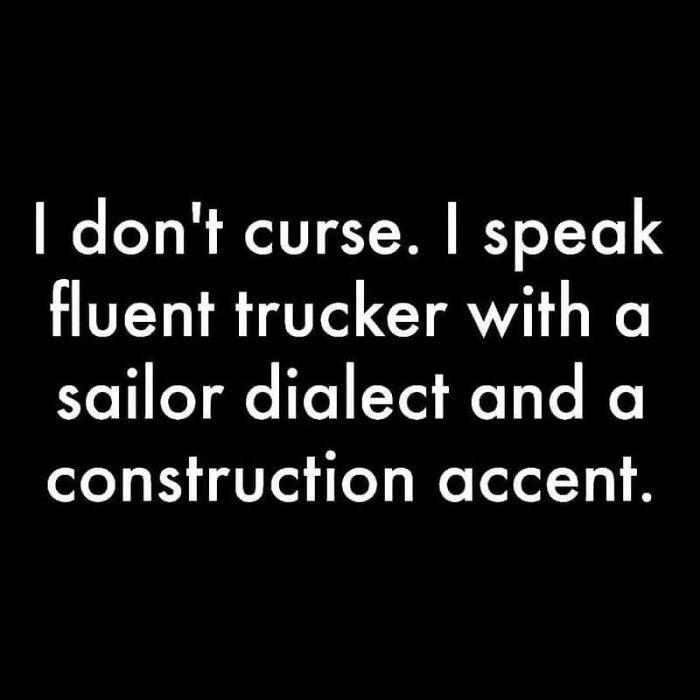 Text overlay about cursing with a construction accent featured in funny cringe construction fails memes