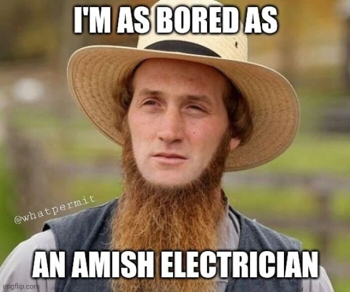 Amish man in a straw hat meme featured in funny cringe construction fails memes.