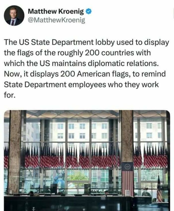 A post highlighting internet users lack of education with a tweet about American flags replacing foreign flags.