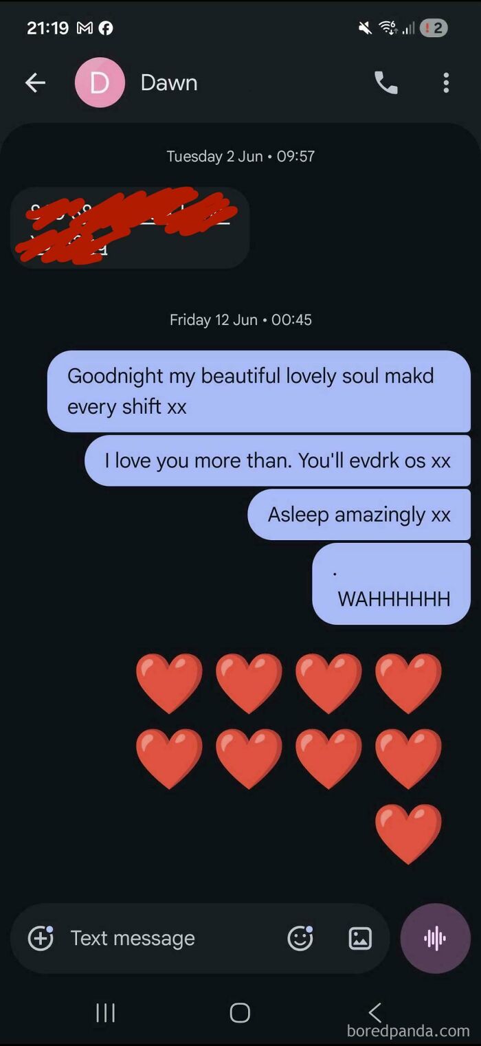 Garbled late night text messages sent to the wrong person as wrong number texts.