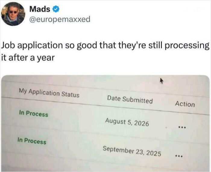 A dashboard showing job applications pending for over a year, representing recruiting fails.