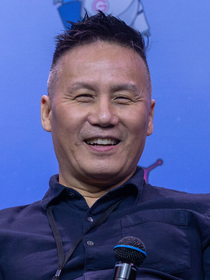Actor BD Wong smiling during a career highlights panel discussion.