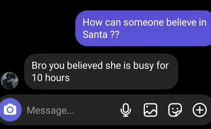 Awkward text screenshot about believing someone is busy for ten hours