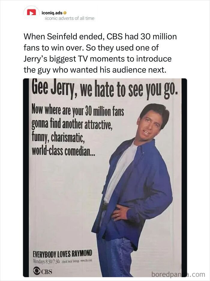 Iconic ads printed promotion for Everybody Loves Raymond after Seinfeld ended.