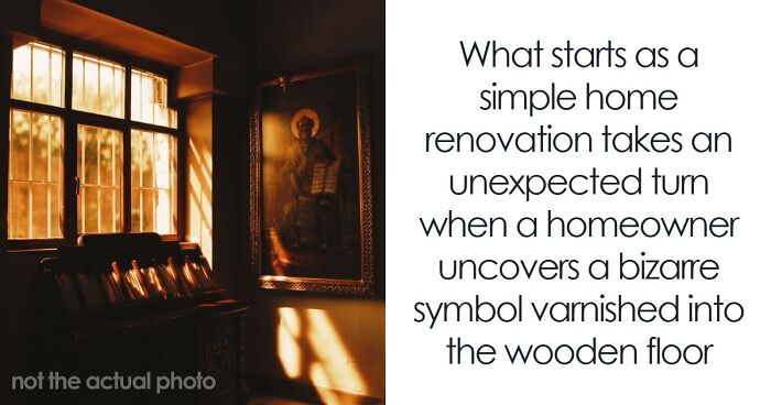 An Old House Hides A Mysterious Symbol Beneath Its Flooring, Leaving Online Sleuths Deeply Puzzled
