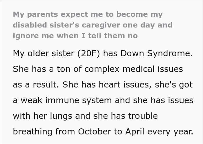 Teen Thinks Parents Had Him So He Could One Day Care For His Disabled Sister Teen Thinks Parents Had Him So He Could One Day Care For His Disabled Sister