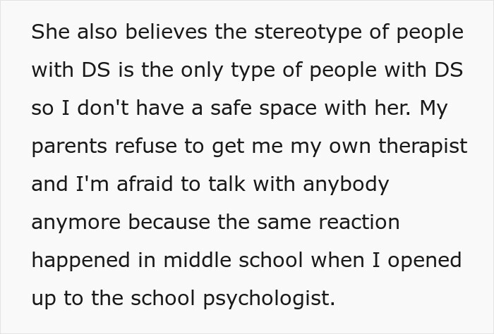 Teen Thinks Parents Had Him So He Could One Day Care For His Disabled Sister Teen Thinks Parents Had Him So He Could One Day Care For His Disabled Sister