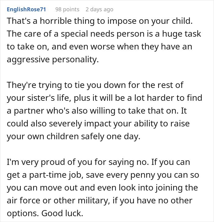 Teen Thinks Parents Had Him So He Could One Day Care For His Disabled Sister Teen Thinks Parents Had Him So He Could One Day Care For His Disabled Sister