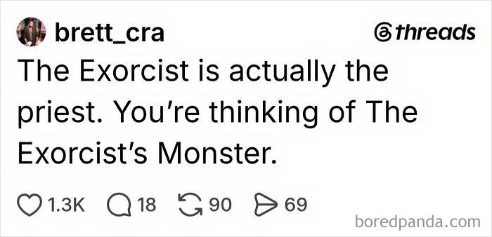 Funny Halloween posts about The Exorcist and Frankenstein jokes.