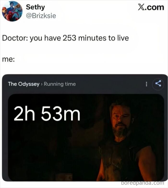 A meme confusing 253 minutes with 2 hours 53 minutes showing someone confidently wrong.