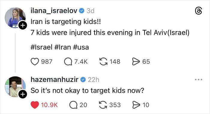 I Guess It's Only Bad Of The Kids Are Israelis Or Americans, The Rest Can Burn?