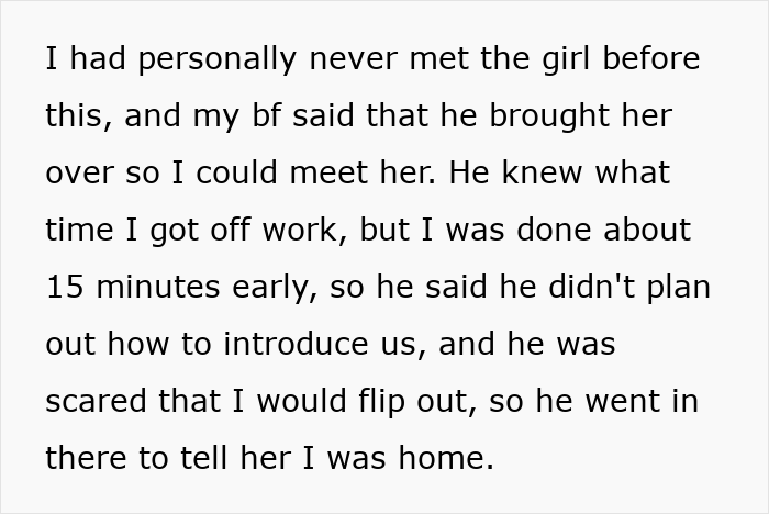 A text post discussing how a woman spots unfamiliar shoes and finds another girl in the house A text post discussing how a woman spots unfamiliar shoes and finds another girl in the house