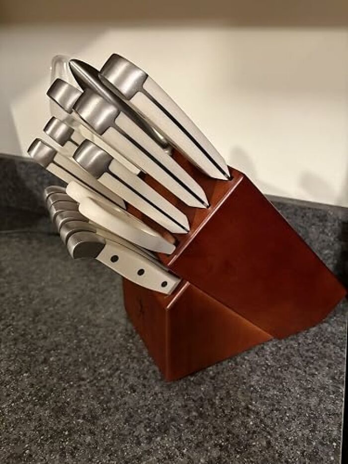 A premium kitchen knife block set, featured as Big Deal Days trending items.