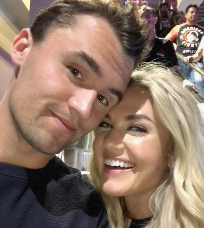 Erika Kirk smiling alongside Charlie Kirk in close-up viral photos. Erika Kirk smiling alongside Charlie Kirk in close-up viral photos.