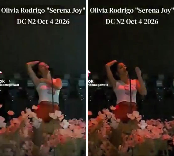 Screenshot of pop star performing on stage, criticized for unhygienic move.