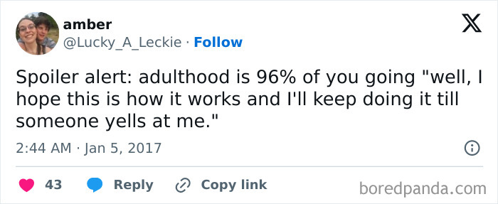 Adulthood is hoping things work until someone yells at you meme