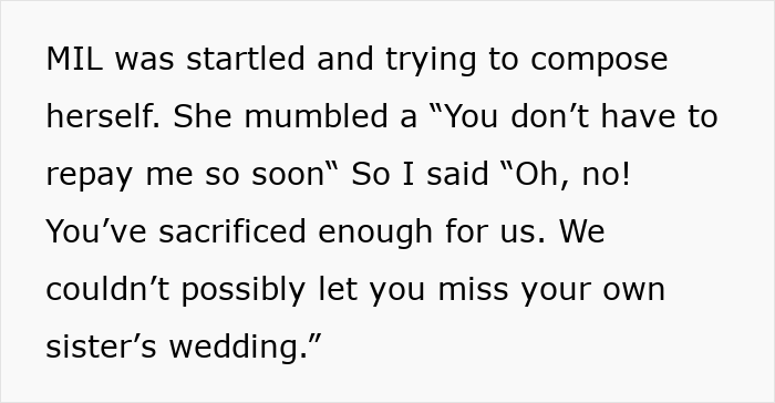 Text about toxic mom and daughter-in-law conflict over wedding repayment Text about toxic mom and daughter-in-law conflict over wedding repayment