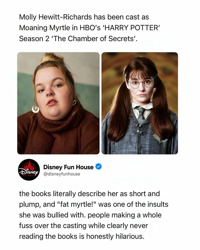 Casting of Moaning Myrtle in Harry Potter Season 2 pop culture series