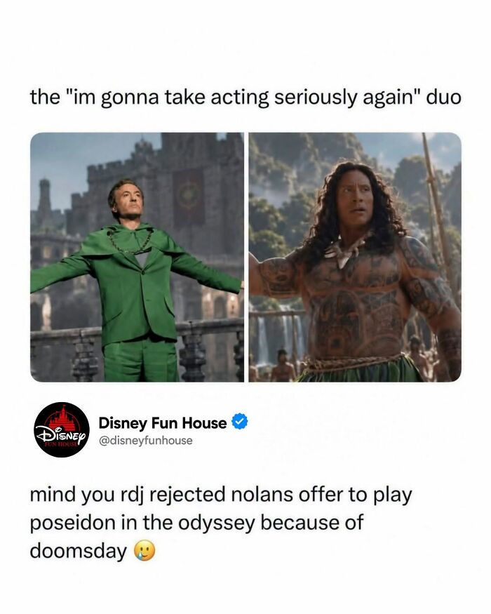 Pop culture meme featuring actors in serious roles with acting comeback theme
