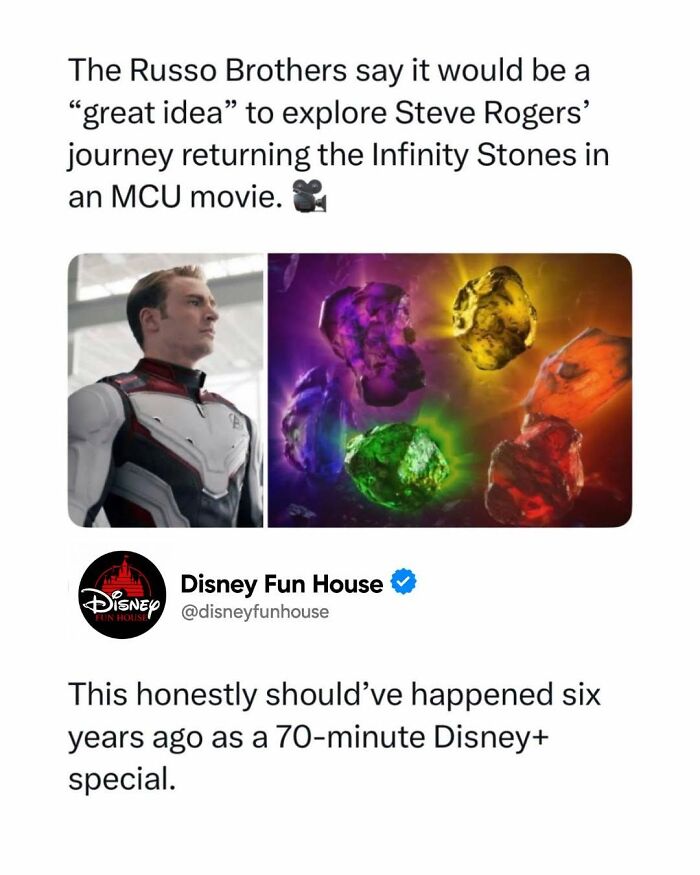 Marvel MCU news about Steve Rogers and Infinity Stones with Russo Brothers