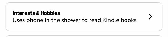 Amazon shopper hobbies use phone in shower to read Kindle books