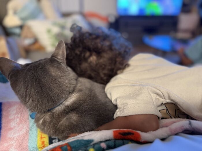 May I Present My Goodest Boy & His Baby 😭🩵