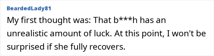 User comment discussing luck and recovery regarding Christa Pike's botched lethal injection.