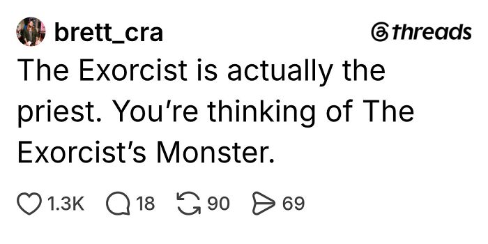 Funny Halloween posts about The Exorcist and Frankenstein jokes.