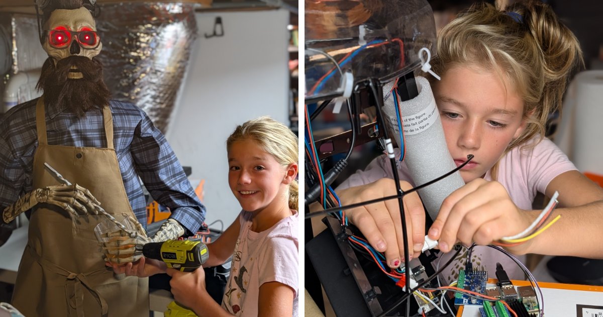 Meet Uncle Murray, The Talking Skeleton A 9-Year-Old Built With A Multimeter, A Tiny Computer And AI