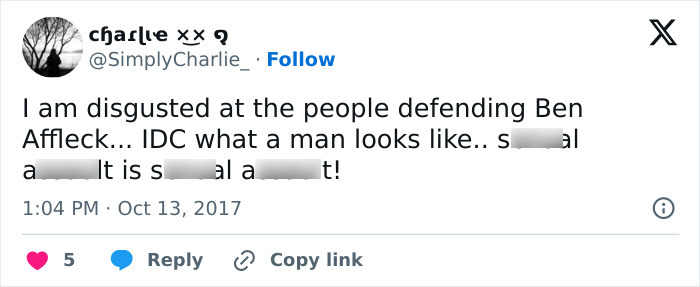 Criticism on social media of Ben Affleck's behavior and public defense