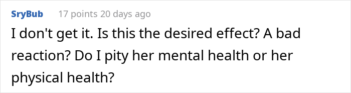 A social media comment inquiring about cosmetic injection results and health effects A social media comment inquiring about cosmetic injection results and health effects
