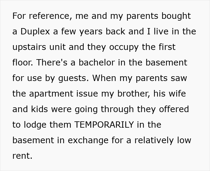 Guy Treats Parents And Brother's Duplex Like His Property, Doesn't Pay Full Rent He Owes Either Guy Treats Parents And Brother's Duplex Like His Property, Doesn't Pay Full Rent He Owes Either