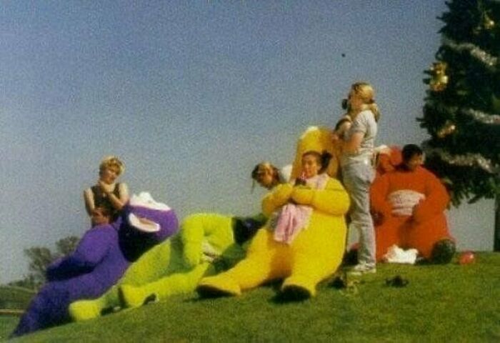Lunch Break On The Set Of Teletubbies!