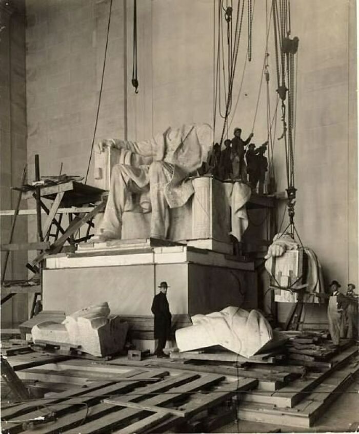 Construction Of The Lincoln Memorial (1921)