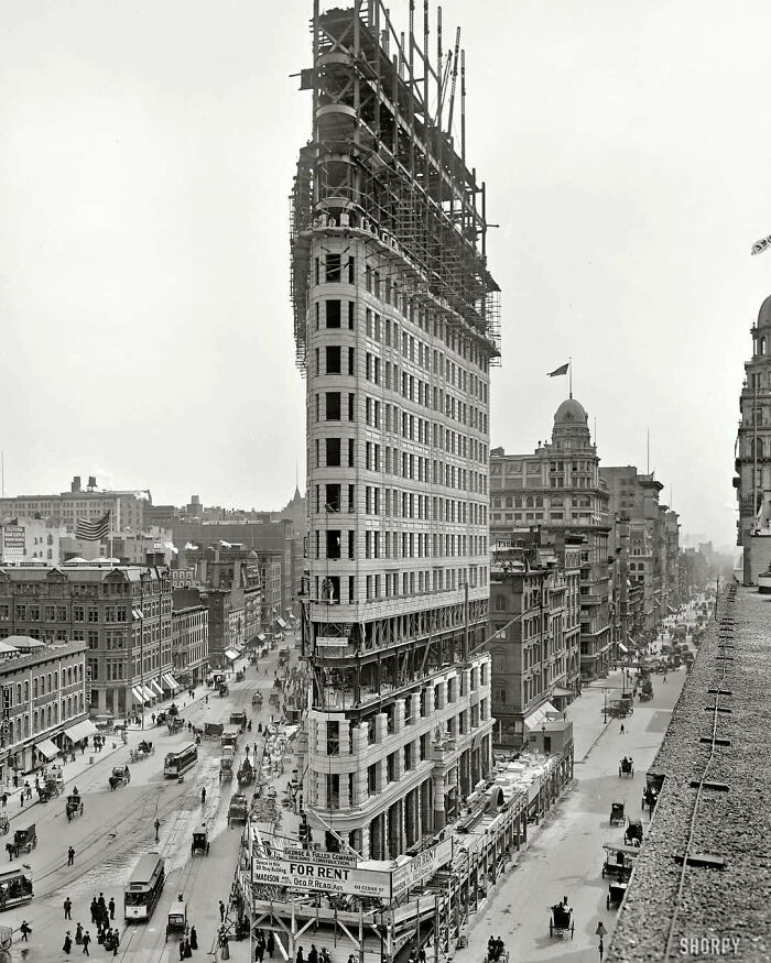 Flatiron Building, New York Under Construction Circa 1902