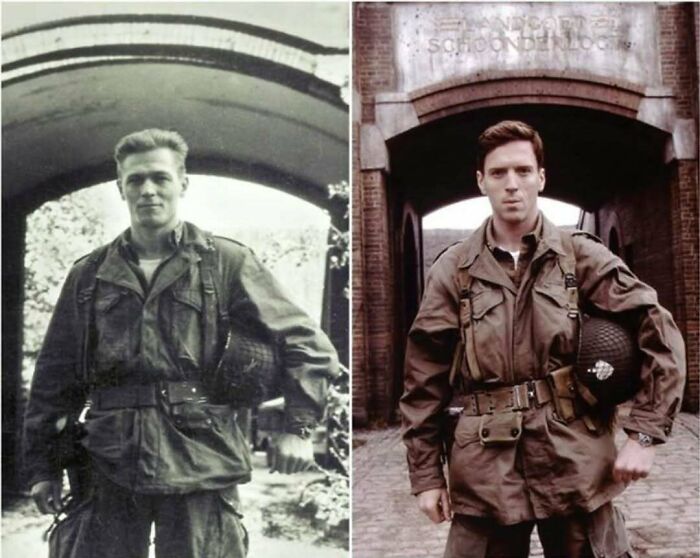Side-by-side images of soldiers in vintage military uniform from weird things about history