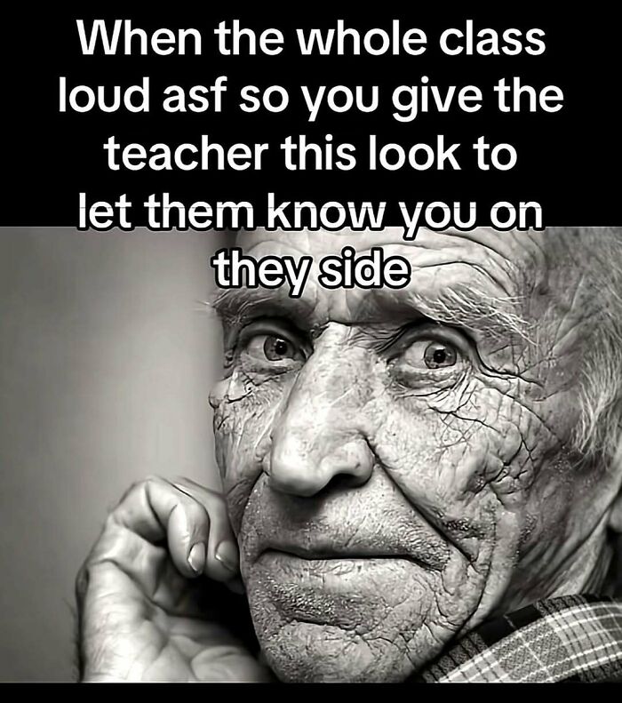 A funny meme with an old man making an intense expression