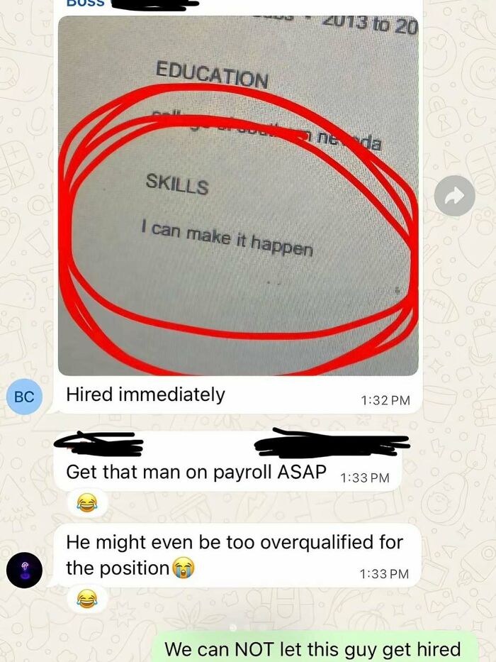 Funny resume meme highlighting a simple skills section, perfect for fans of dark sense of humor memes.