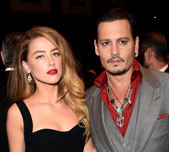 Amber Heard and Johnny Depp posing together before their high profile lawsuit