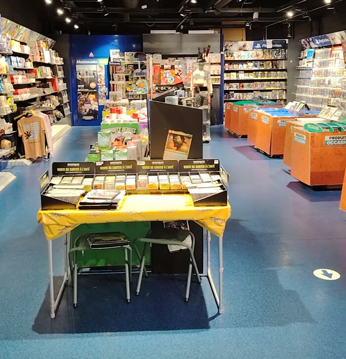 Interior of a video game store after France riots