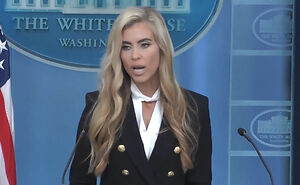 New Press Secretary Slammed Over Bizarre Slip About Her Husband At First Briefing