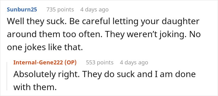 Online comment advising to distance daughter after women betray SIL. Online comment advising to distance daughter after women betray SIL.