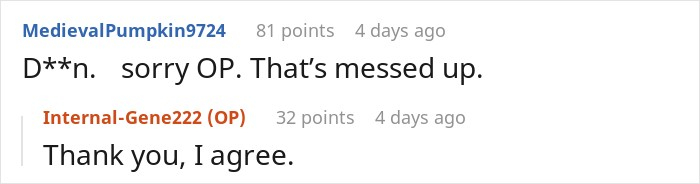 Reddit comment showing sympathy for a woman after women betray SIL in a family dispute. Reddit comment showing sympathy for a woman after women betray SIL in a family dispute.