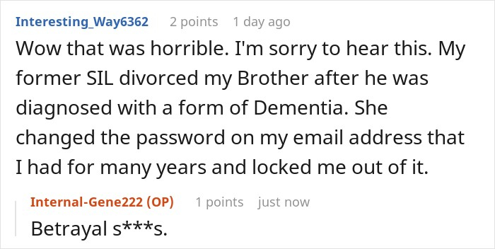 Social media thread reacting to story where women betray SIL of 33 years and wish for divorce Social media thread reacting to story where women betray SIL of 33 years and wish for divorce