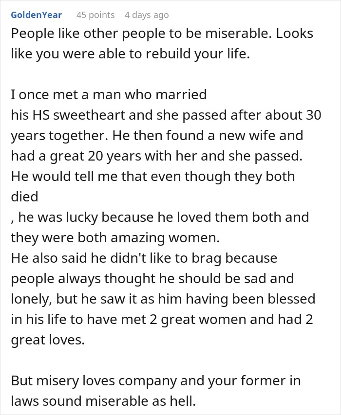 A online comment sharing a story about love and loss, relating to women betray SIL of 33 years. A online comment sharing a story about love and loss, relating to women betray SIL of 33 years.