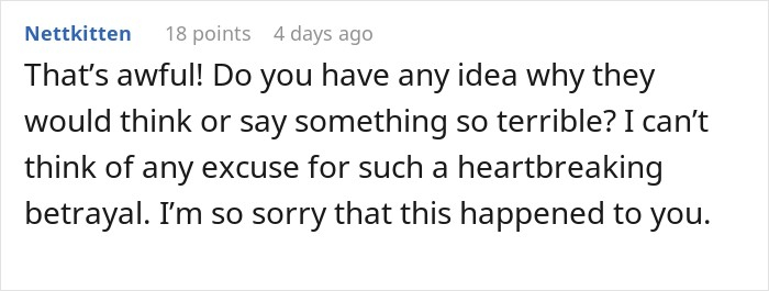 Online comment expressing sympathy about women who betray SIL after a shocking statement about late bro. Online comment expressing sympathy about women who betray SIL after a shocking statement about late bro.