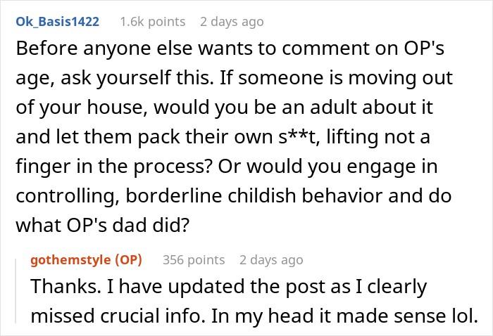 Man Regrets Shutting Up His Son, Who Just Wanted To Arrange A More Convenient Way To Move Out Man Regrets Shutting Up His Son, Who Just Wanted To Arrange A More Convenient Way To Move Out