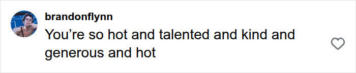 A positive comment by brandonflynn praising a Hollywood Actress' wardrobe malfunction style.